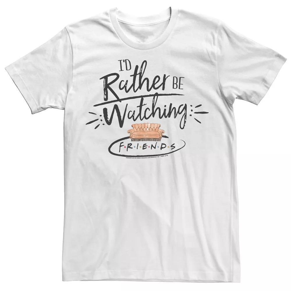Men's Friends I'd Rather Be Watching Friends Tee, Size: 3XL, White Product Image