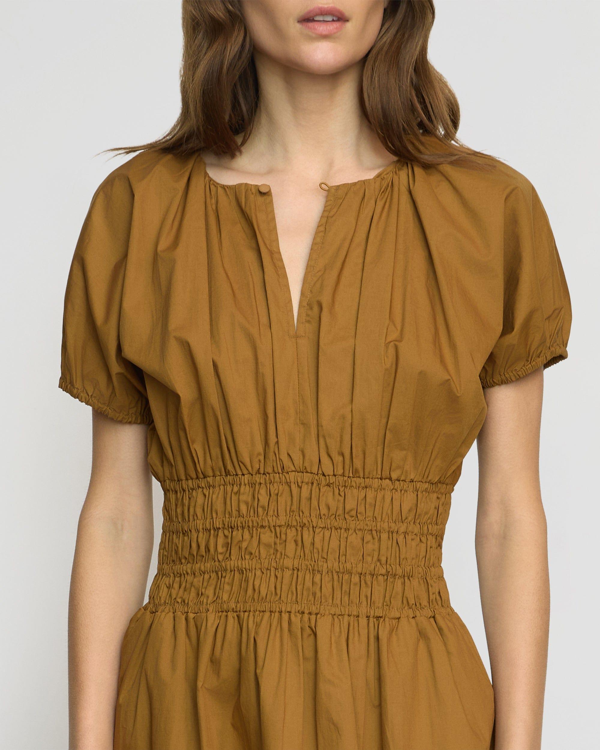 Kaci Cinched-Waist Organic Cotton Dress Product Image
