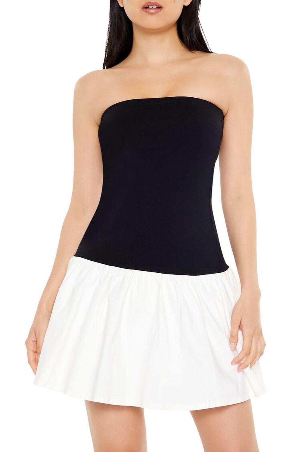 Colorblock Strapless Mini Dress | Forever 21 Product Image
