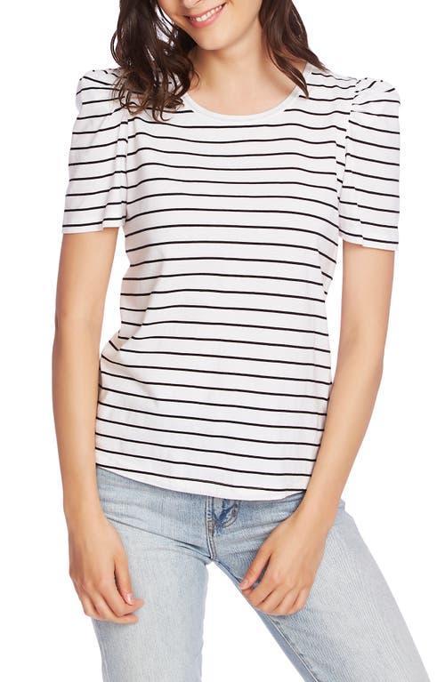 Court & Rowe Womens Short Sleeve Classic Stripe Puff Sleeve T-shirt Product Image