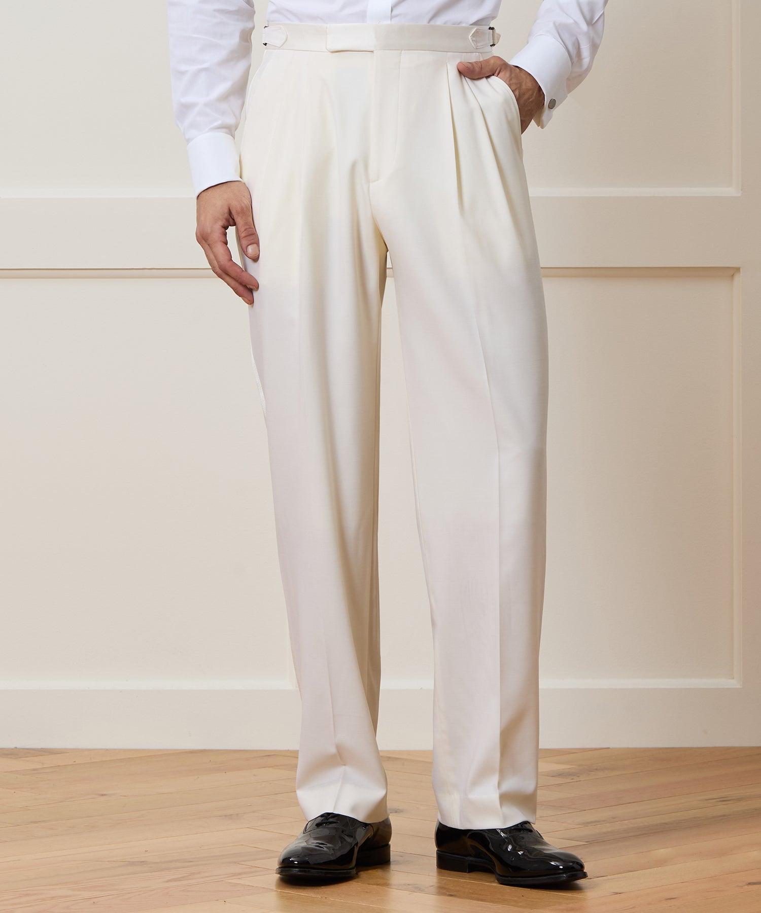 Italian Wool Relaxed Tuxedo Trouser Product Image