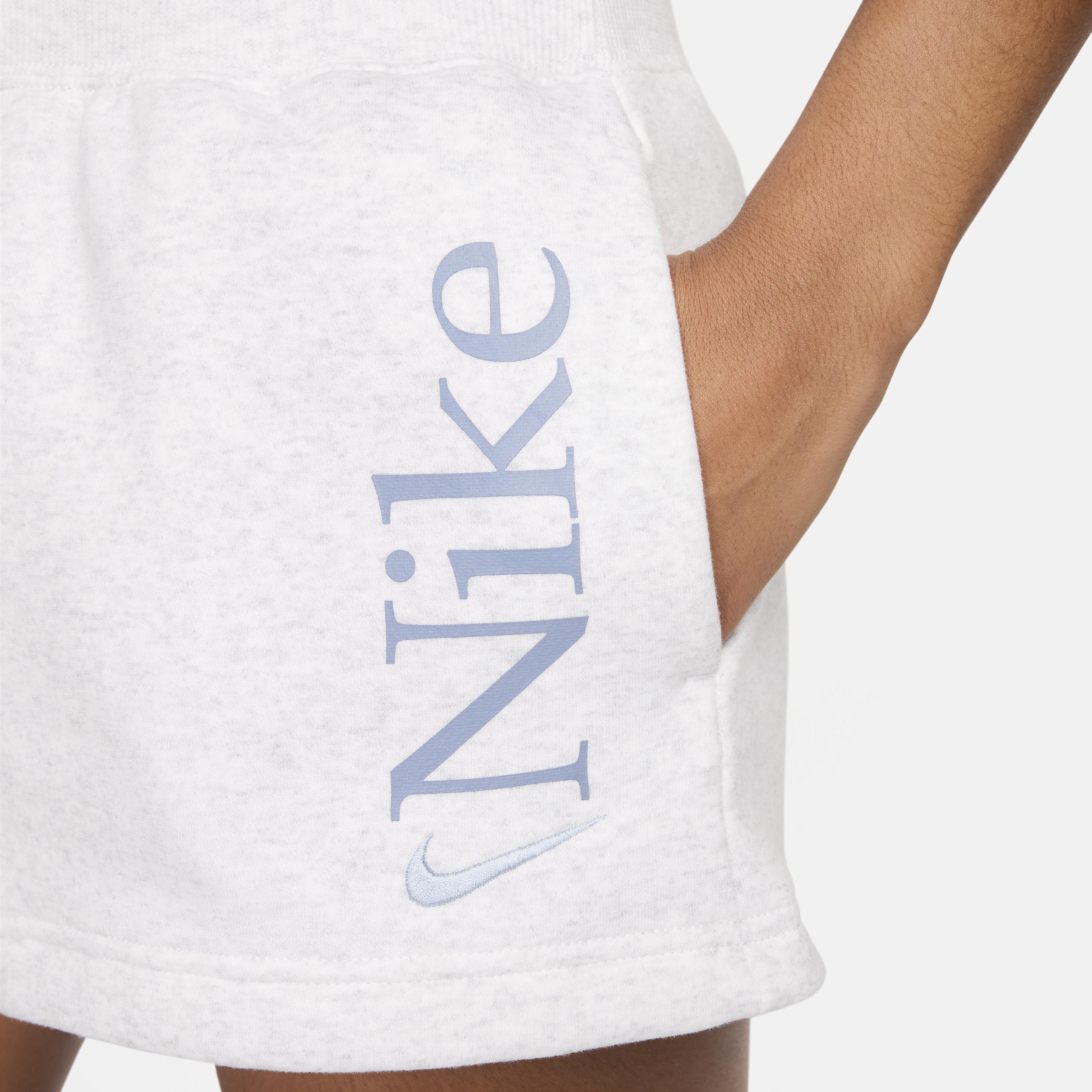 Nike Womens Sportswear Phoenix Fleece High-Waisted 2 Logo Shorts Product Image
