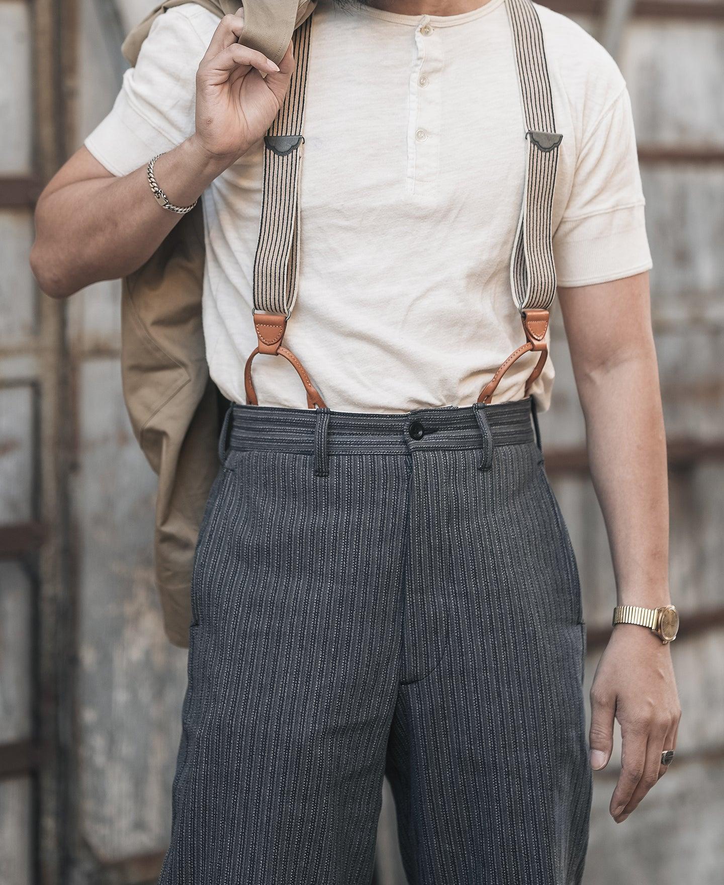 Lot 931 Black & Gray Stripe Pants Product Image