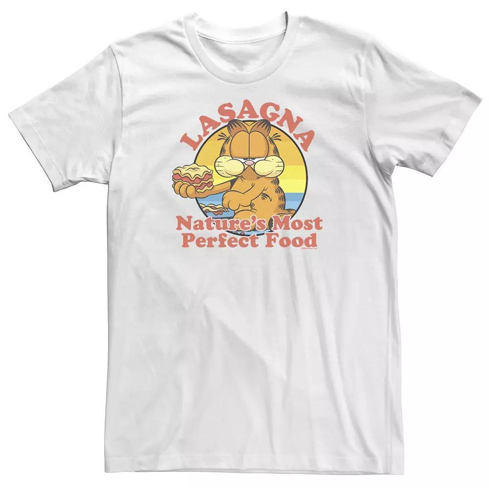 Big & Tall Garfield Lasagna Nature's Most Perfect Food Portrait Tee, Men's, Size: XL Tall, White Product Image