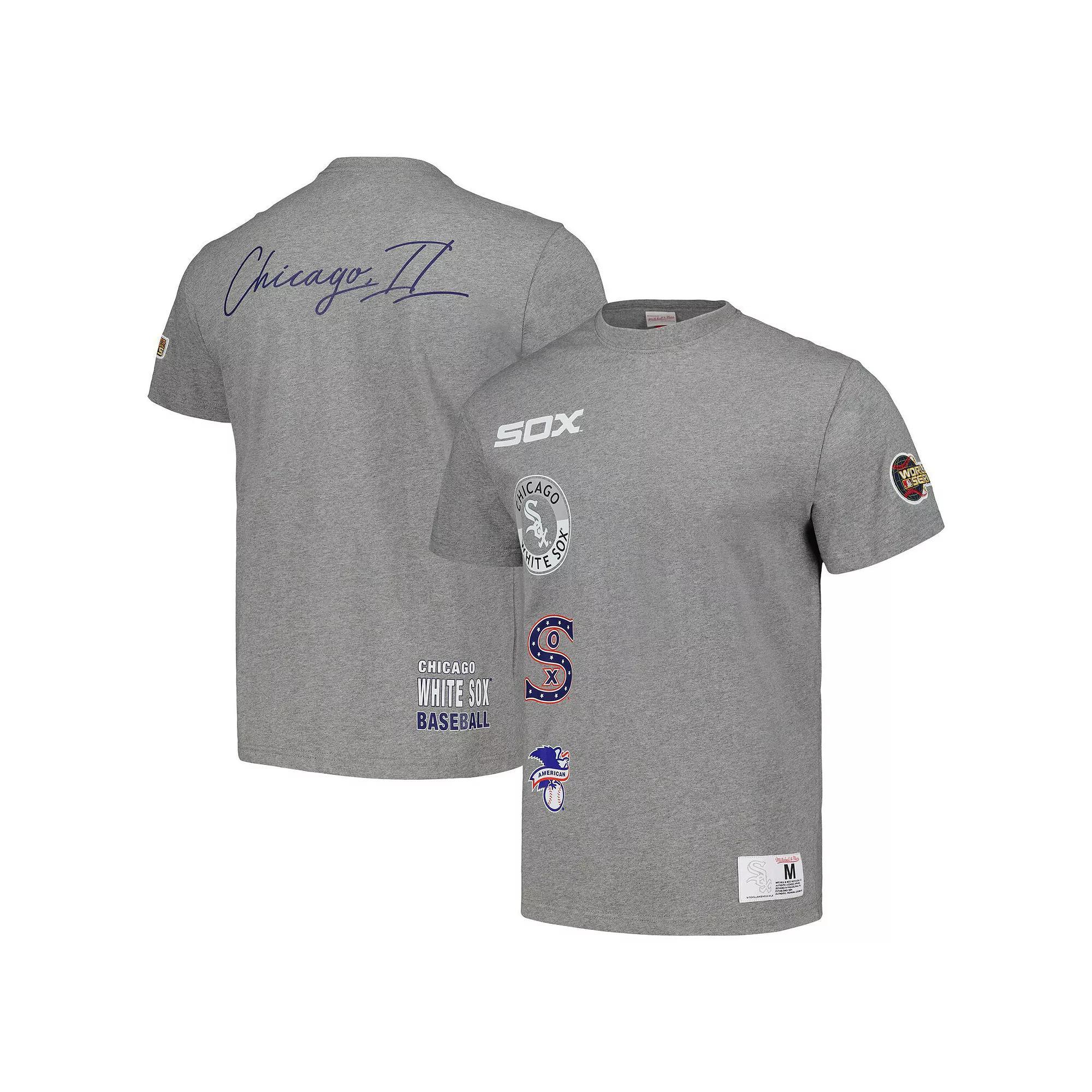 Men's Mitchell & Ness Heather Gray Chicago White Sox Cooperstown Collection City Collection T-Shirt, Size: 2XL, Grey Product Image