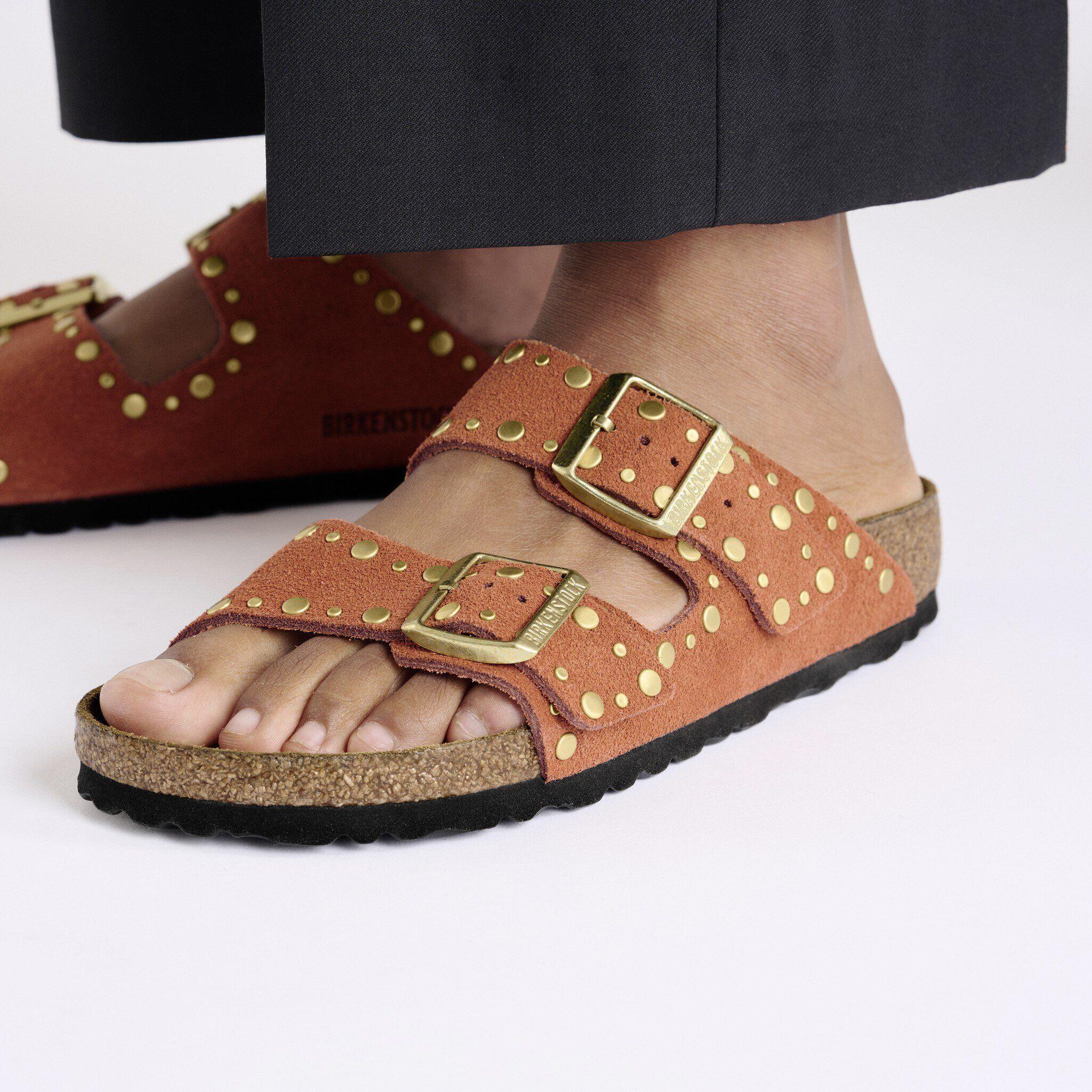Arizona Rivets Suede Leather Ochre Product Image