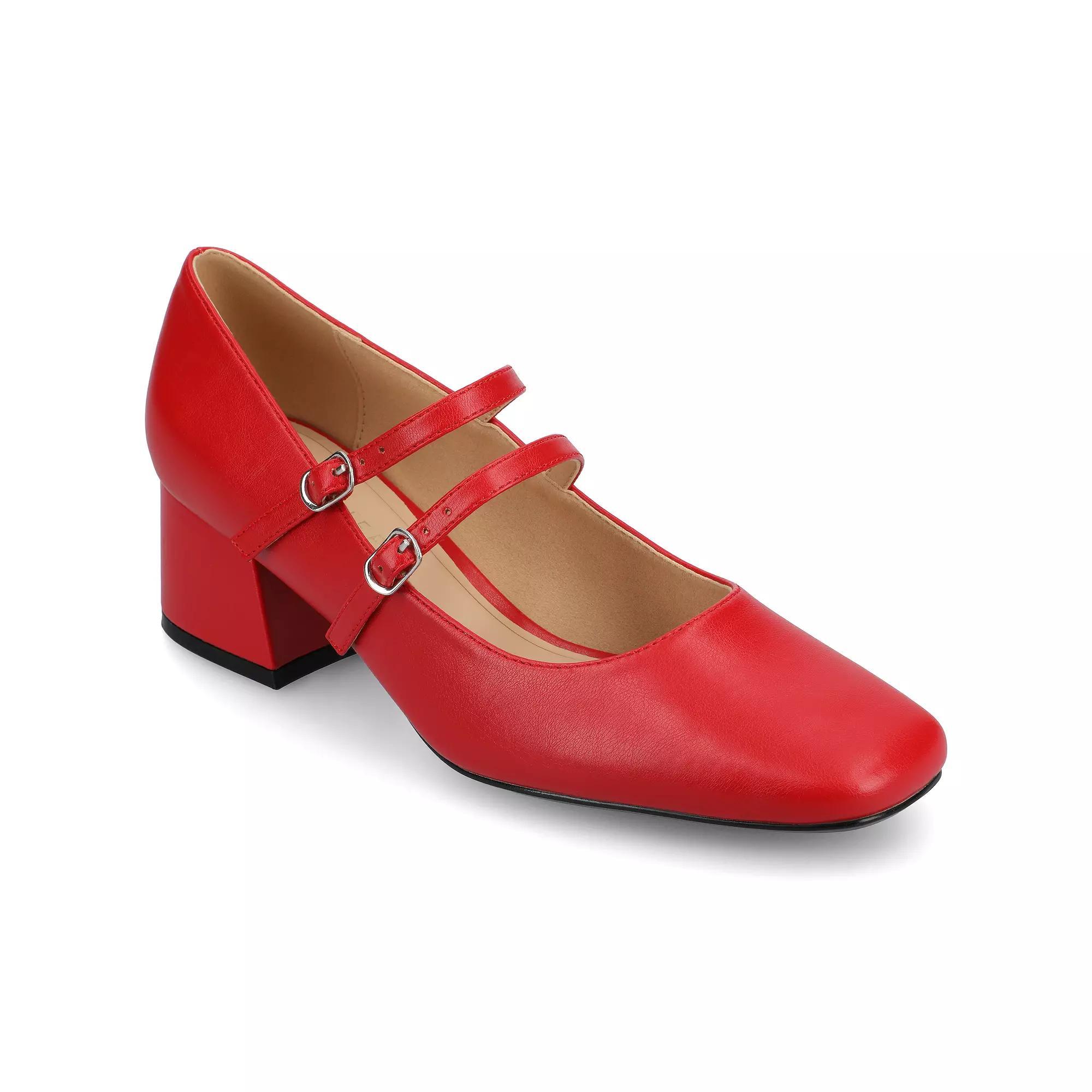 Journee Nally Womens Tru Comfort Foam Faux Leather Mary Jane Pumps Product Image