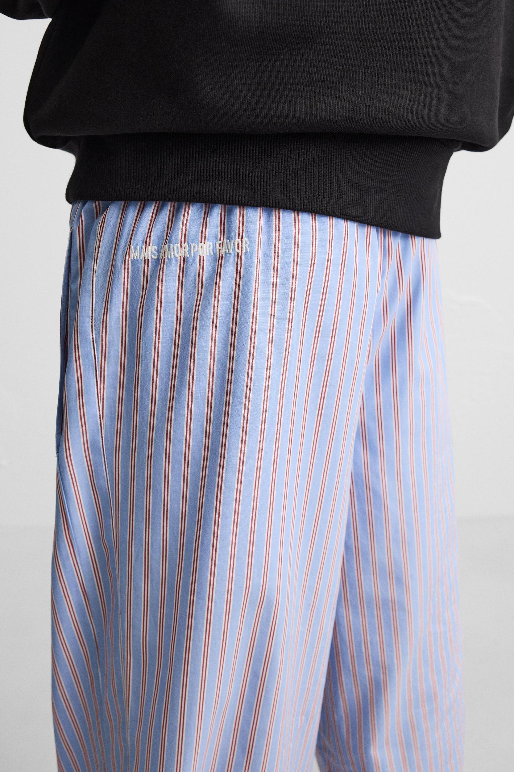 LIMITED EDITION STRIPED POPLIN PANTS Product Image