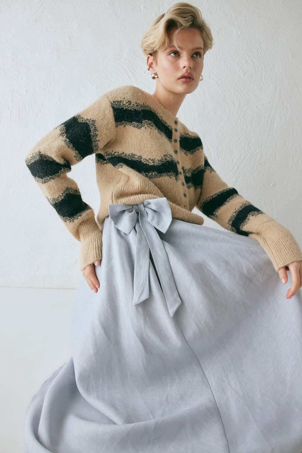Minnie Knit Cardigan Latte Product Image