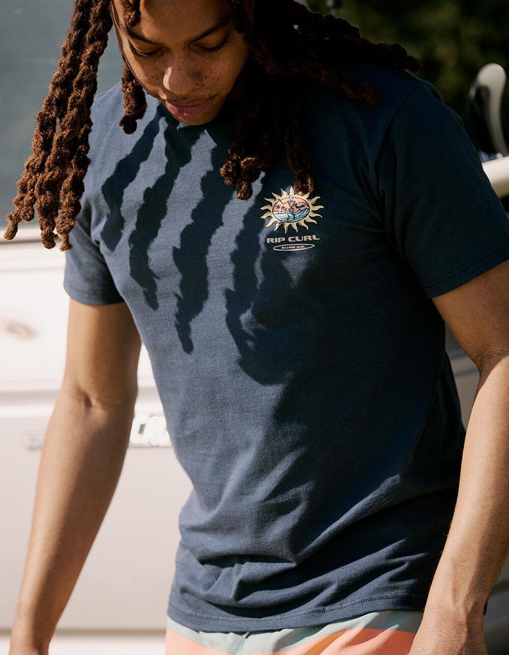 RIP CURL Surfing Skelly Mens Tee - NAVY Product Image