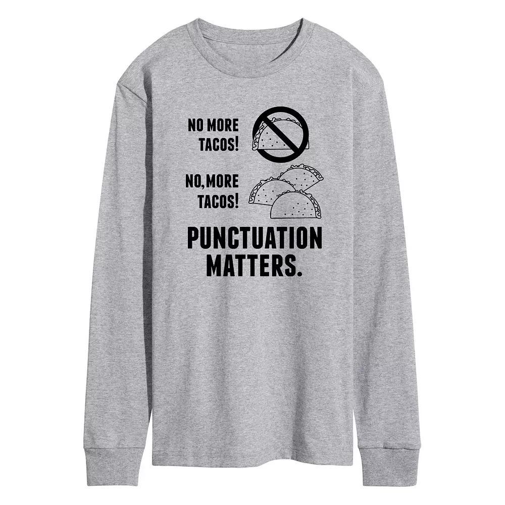 Men's Punctuation Matters Tee, Size: XL, Gray Product Image