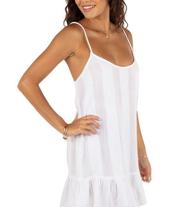Hurley Dobby Gauze Stripe Scoop Neck Mini Dress Swim Cover-Up Product Image