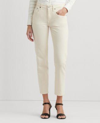 Lauren Ralph Lauren Womens Mid-Rise Tapered Jeans Product Image