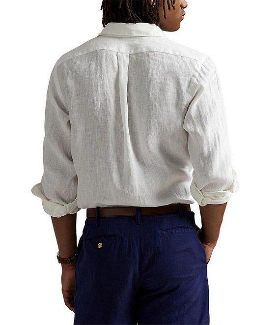 Polo Ralph Lauren Piece Dye Linen Long Sleeve Woven Shirt Product Image