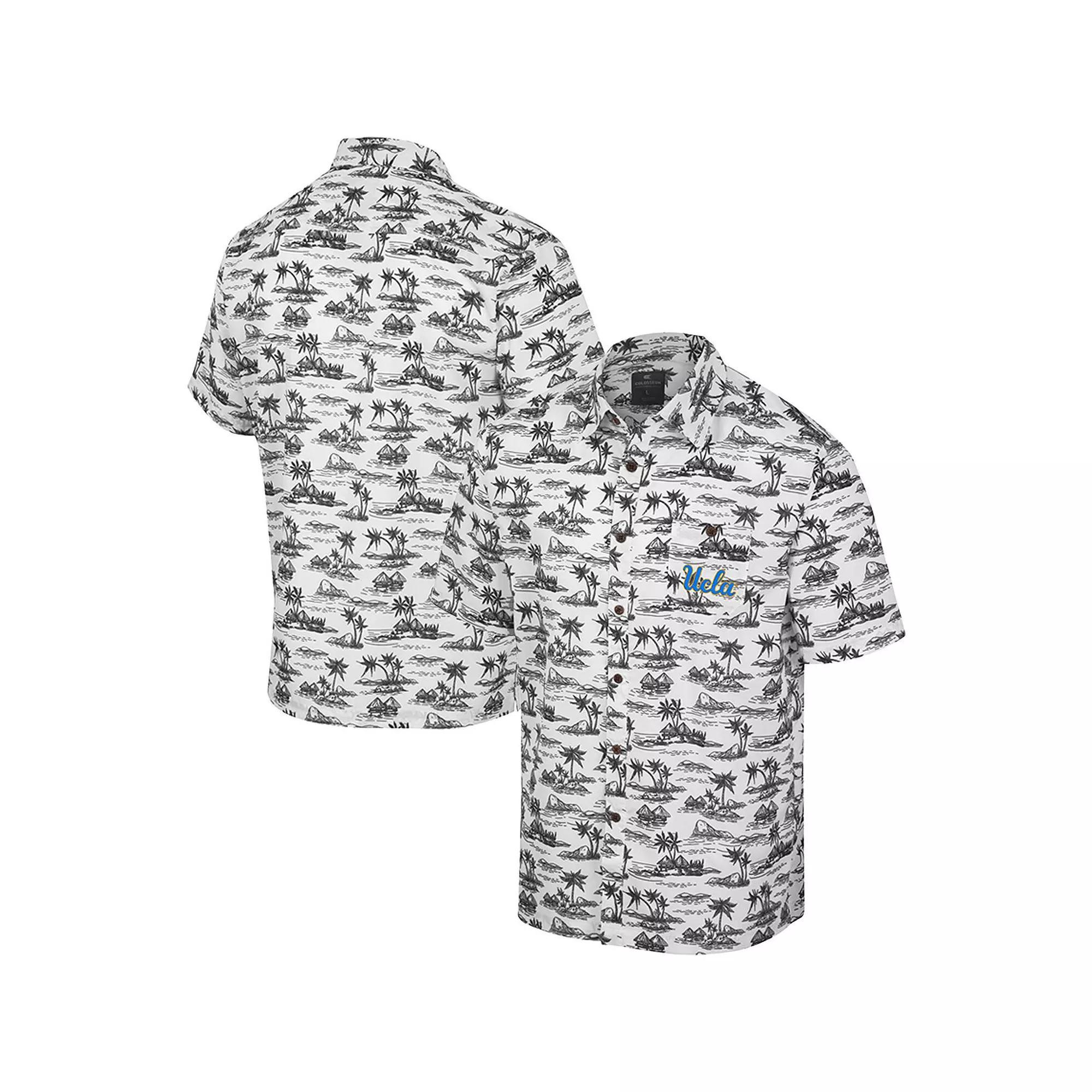 Men's Colosseum White Vanderbilt Commodores Spontaneous is Romantic Camp Button-Up Shirt, Size: XL Product Image