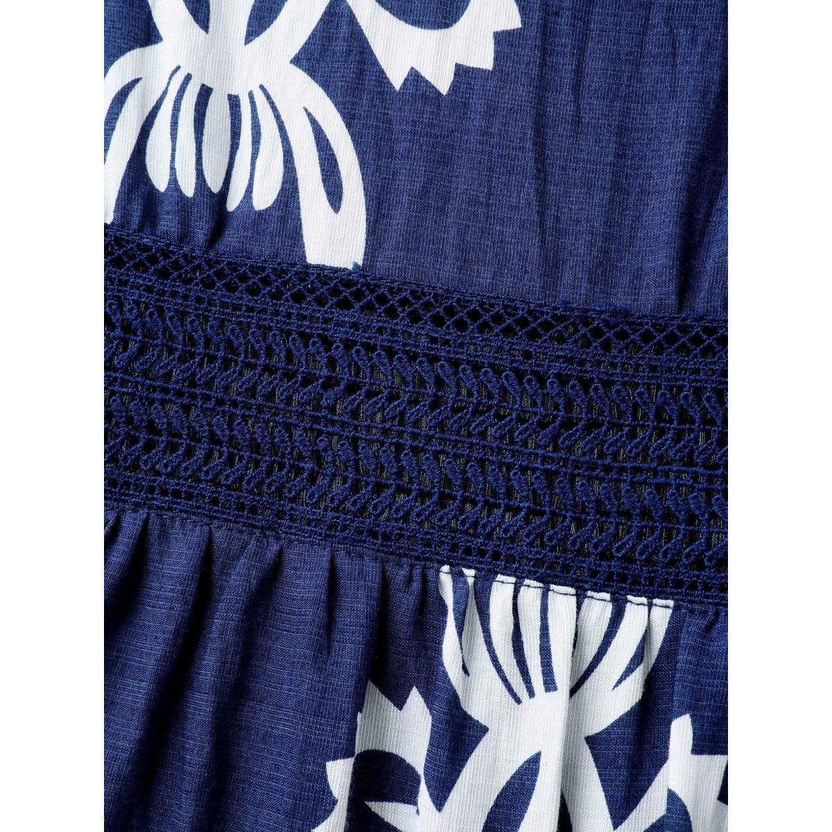 Plus Size Rayon Stretchy Waist Boho Slit Midi Dress Indigo Women Non Sleeveless Curvy BloomChic 22-24/3X Product Image