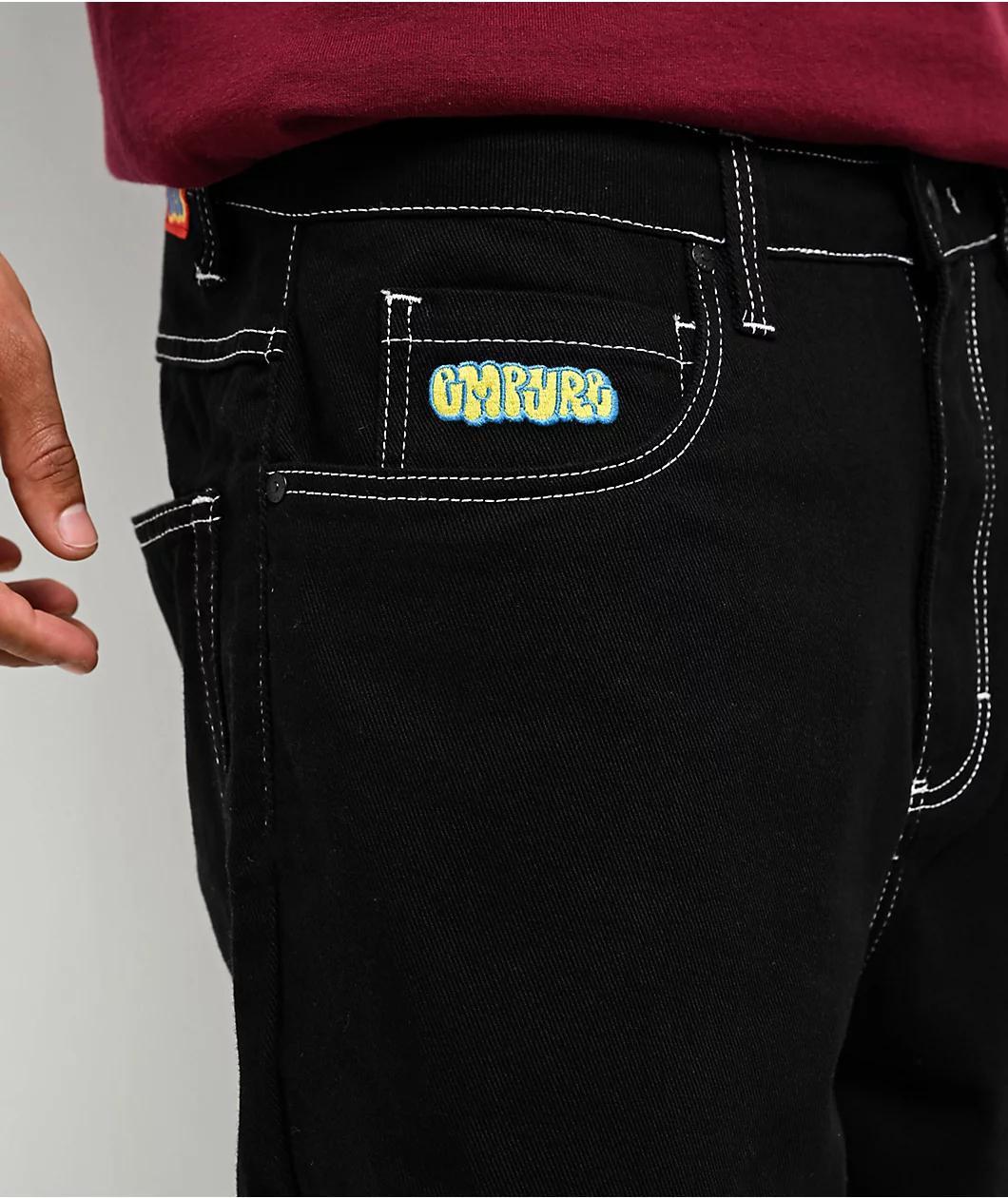 Empyre Graffiti Cat Black Ultra Loose Skate Jeans Product Image