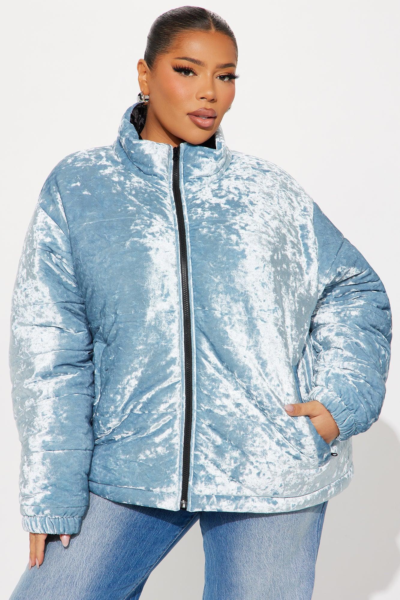 Jasmine Puffer Jacket - Light Blue Product Image