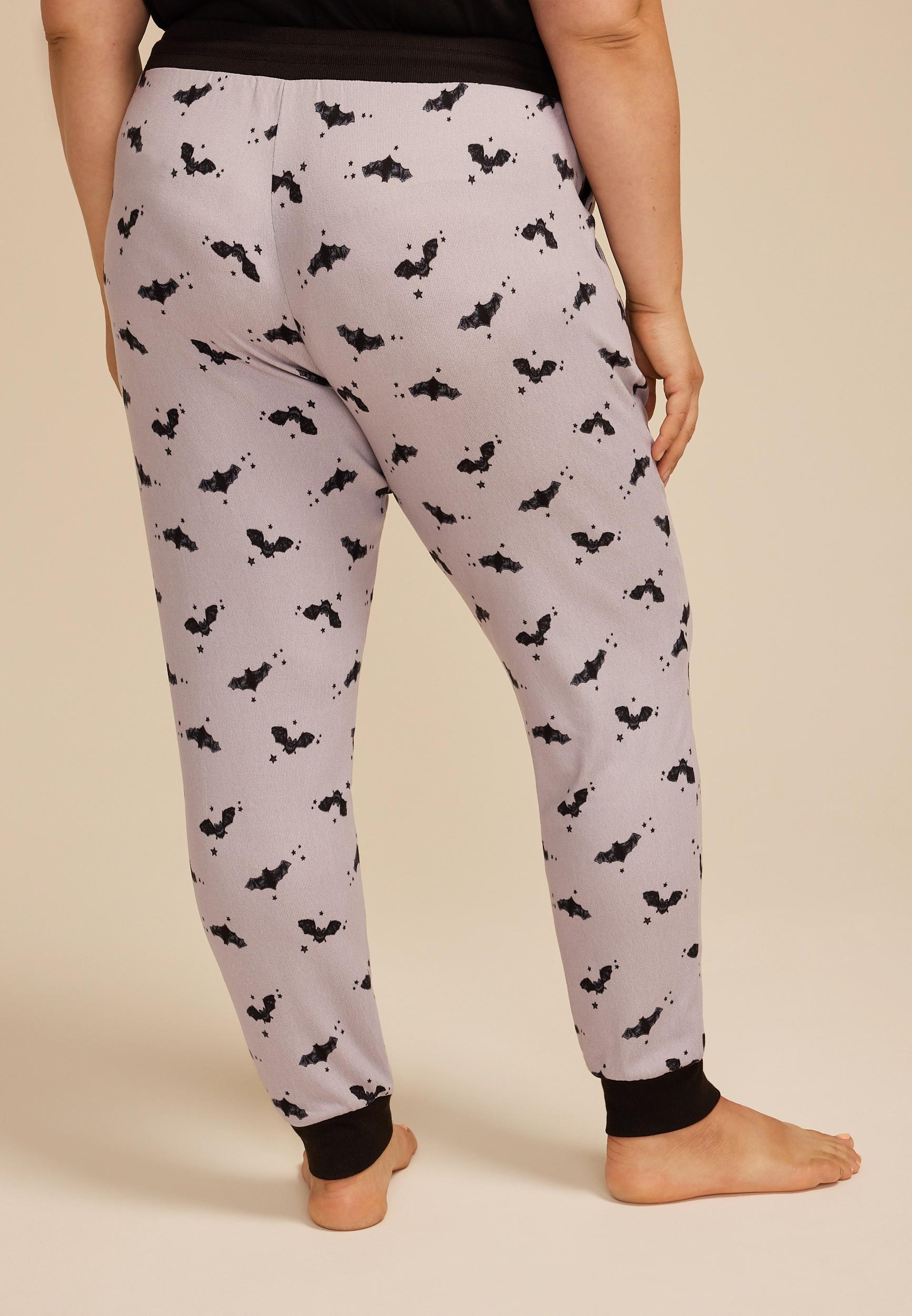 Plus Size Flying Bats Jogger Pajama Pants Product Image