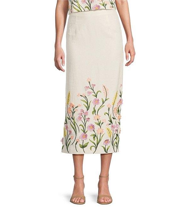 Antonio Melani Slava Embroidered Sleeveless Linen Blouse Product Image