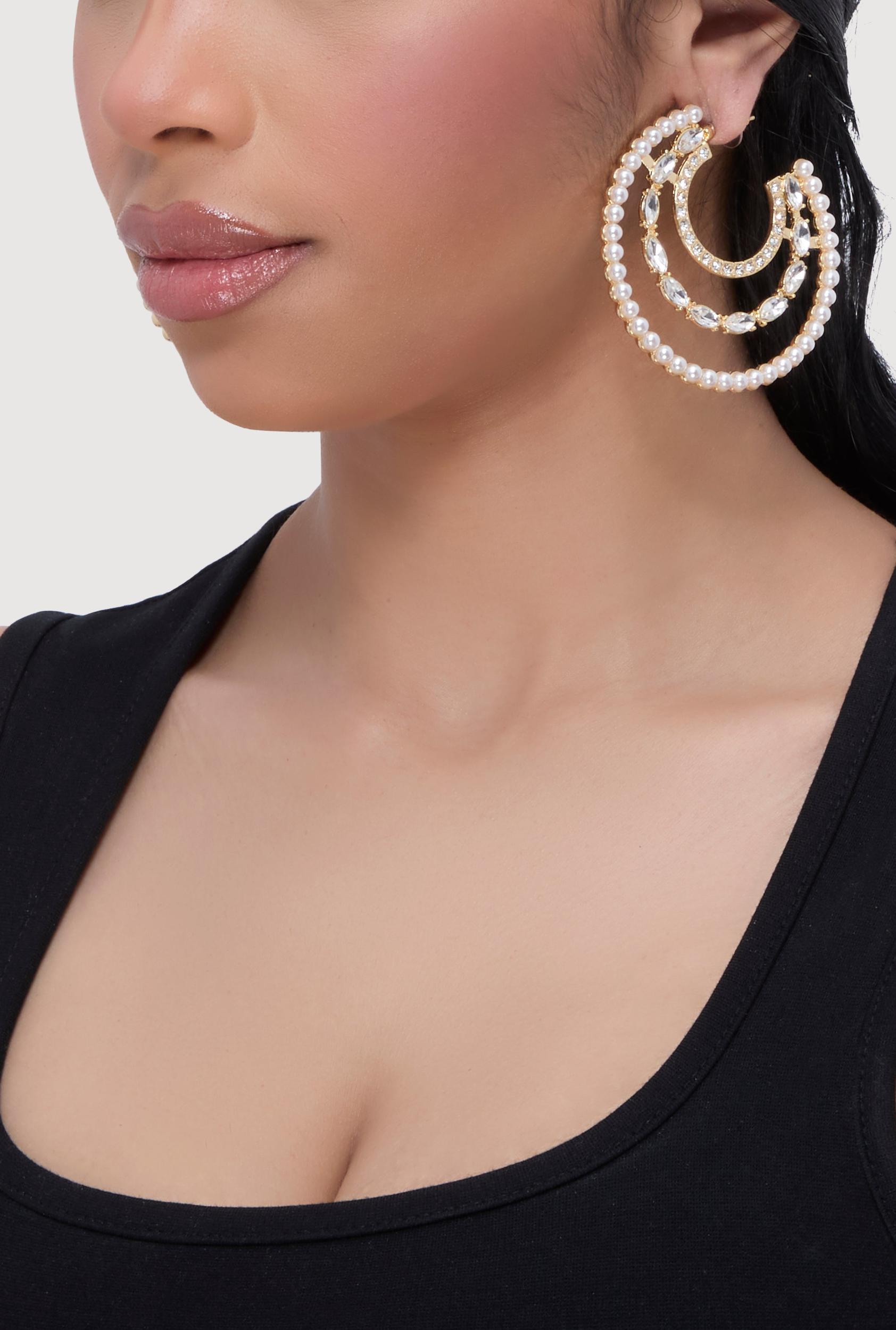 Butterfly Cubic Zirconia Layered Necklace and Earrings Set Female Product Image
