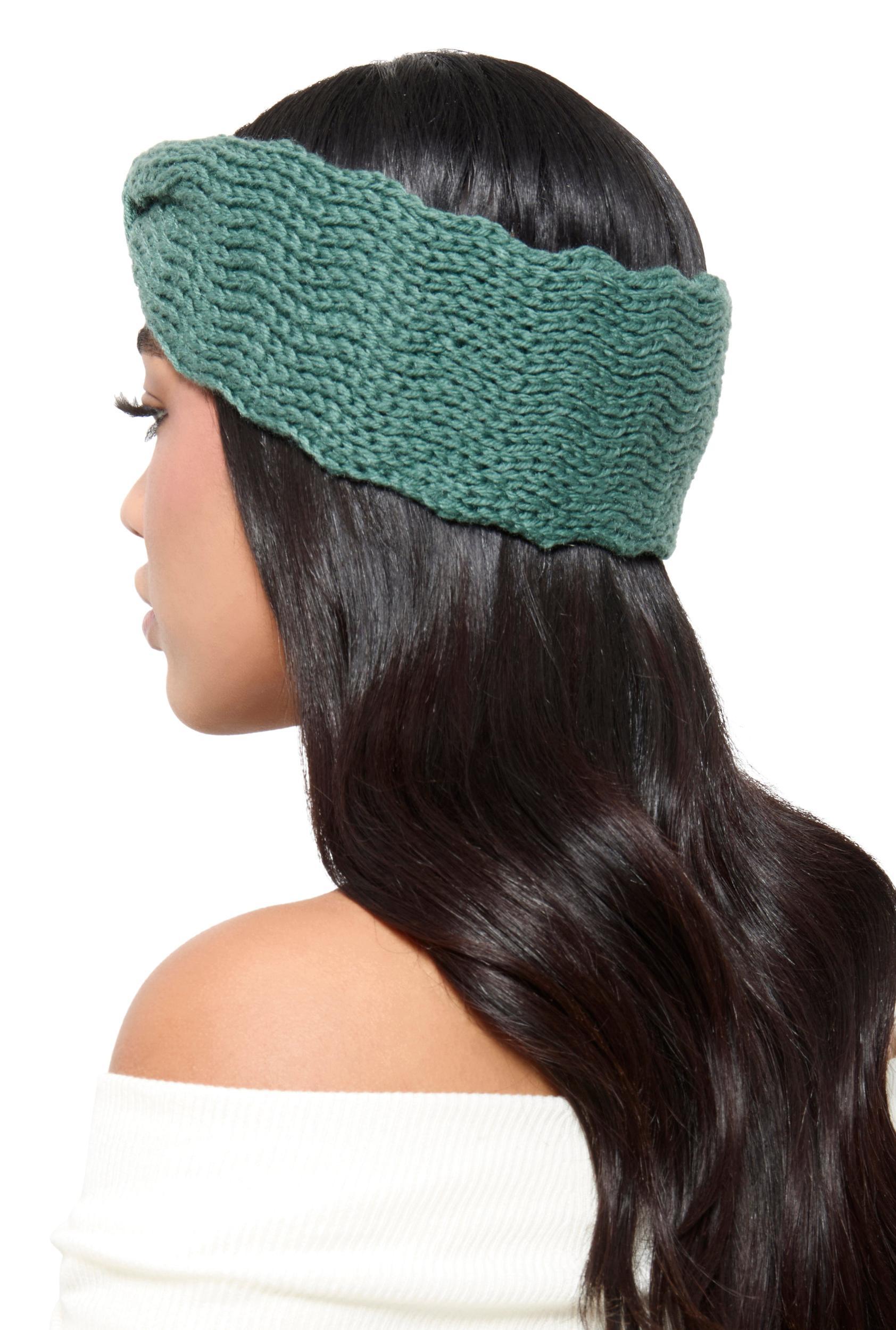 Crochet Bow Headband Female Product Image