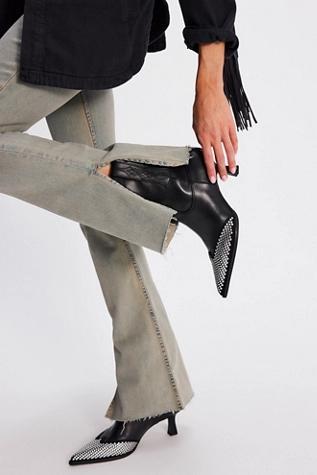 Yolanda Studded Kitten Heel Booties Product Image