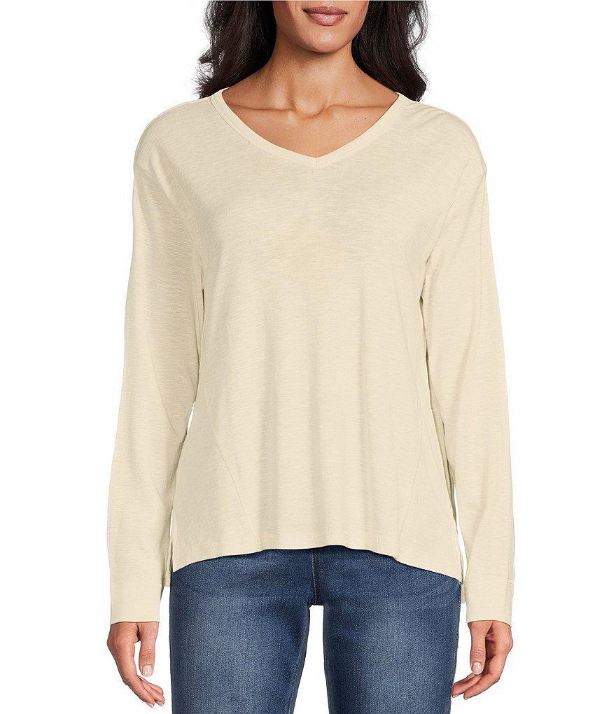 Westbound Knit Long Sleeve V-Neck Top Product Image