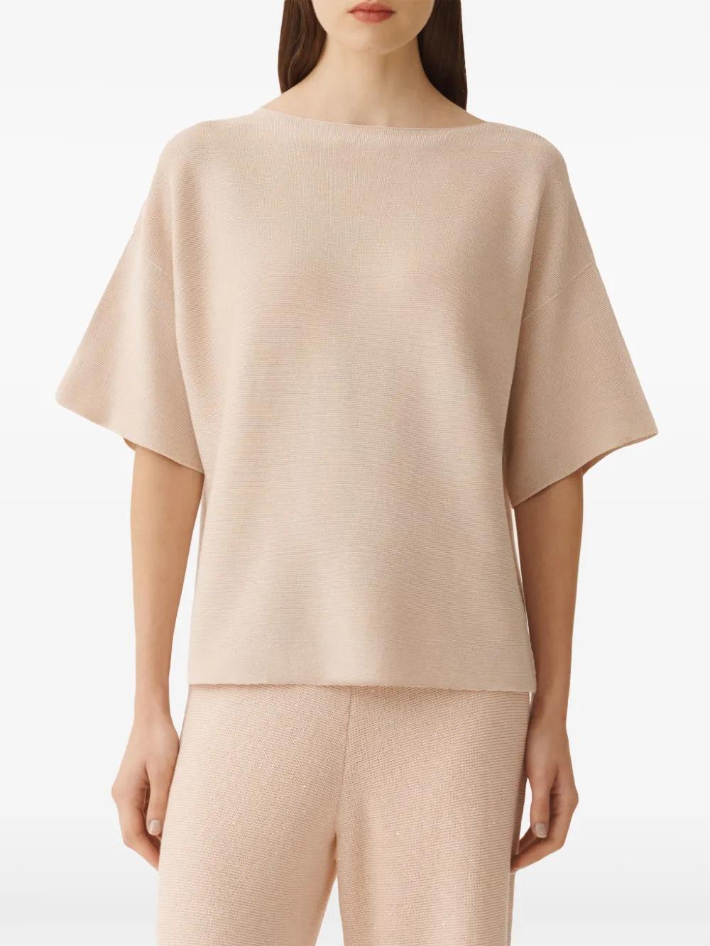 FABIANA FILIPPI Cotton And Lurex Sweater In Pink Product Image