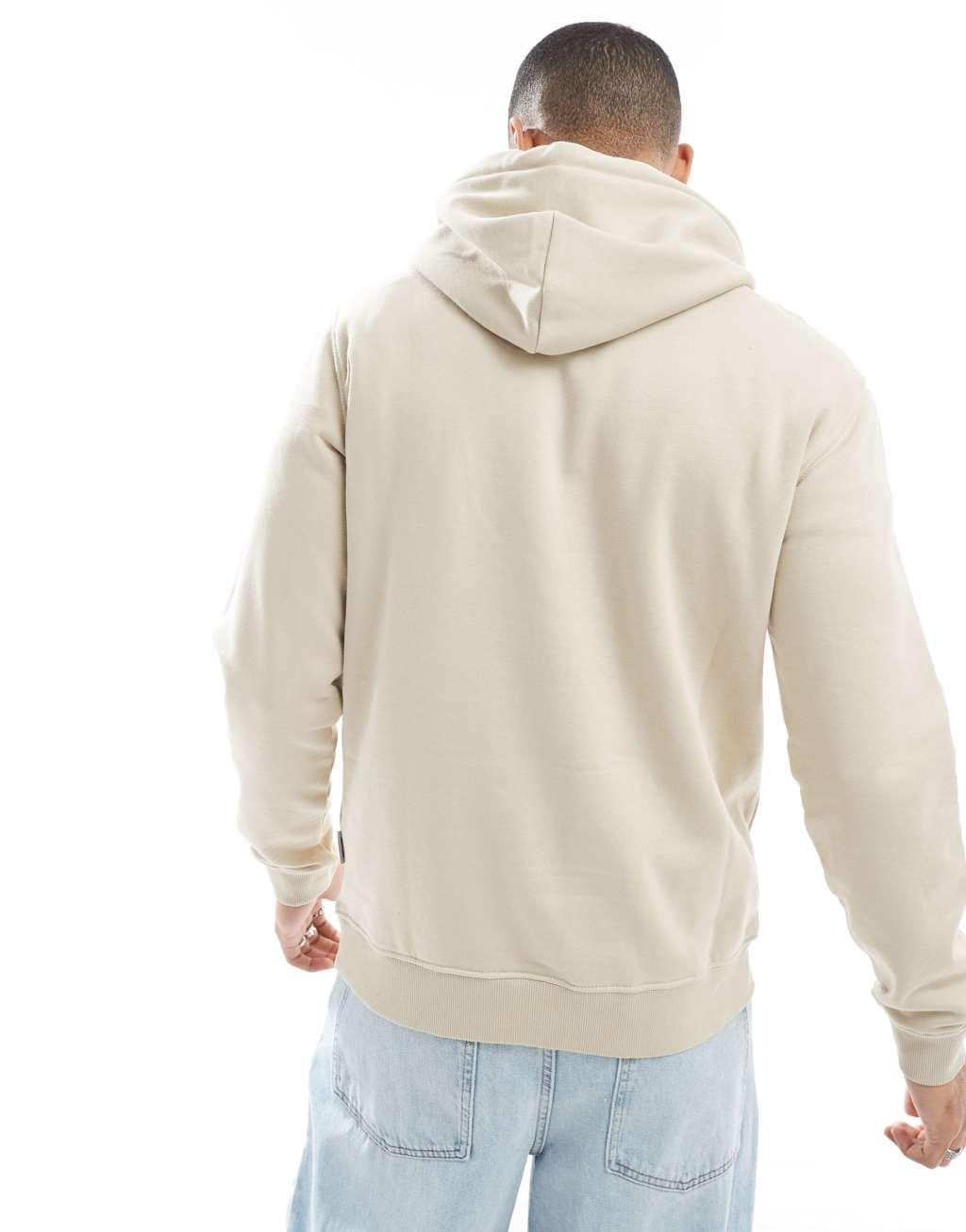 ONLY & SONS curated hoodie in stone Product Image