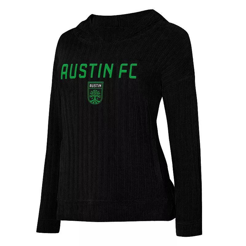 Women's Concepts Sport  Black Austin FC Linger Long Sleeve Hooded Top, Size: Medium, Afc Black Product Image