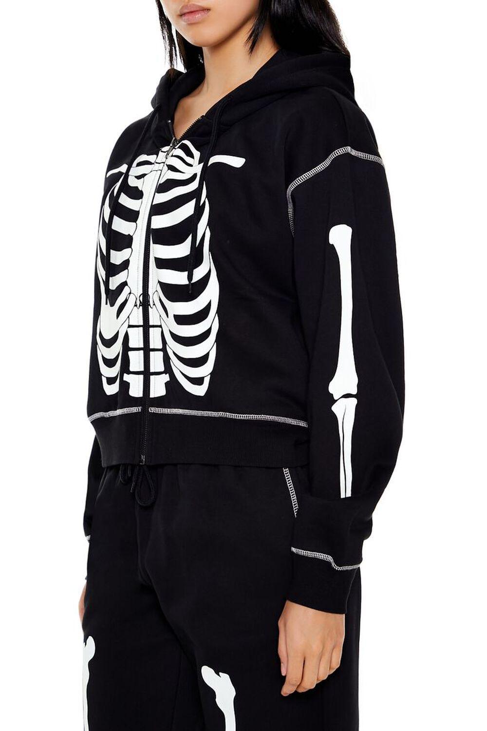 Skeleton Graphic Zip-Up Hoodie | Forever 21 Product Image