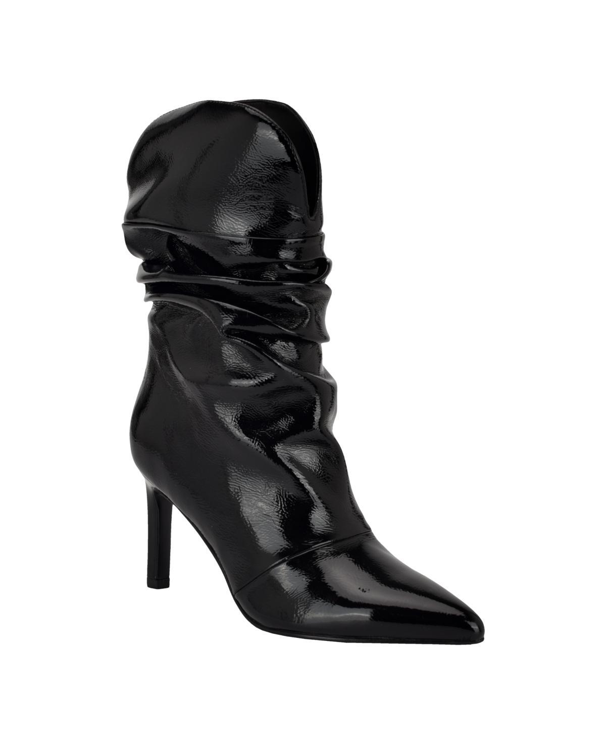 Guess Womens Narissa Pointy Toe Western Heeled Scrunch Booties Product Image