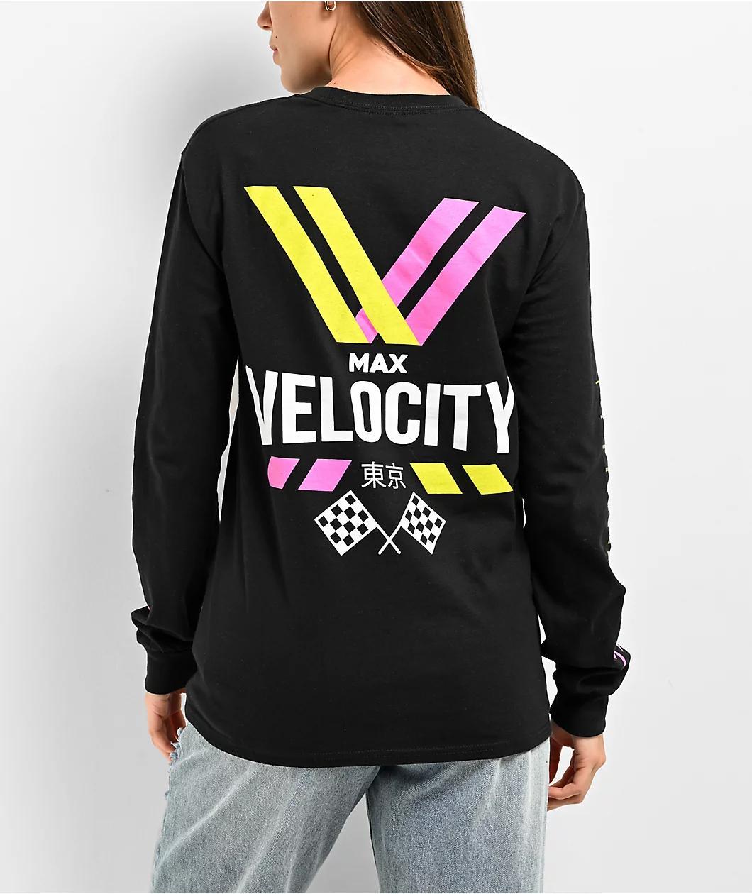 House of PRIX Max Velocity Black Long Sleeve T-Shirt Product Image