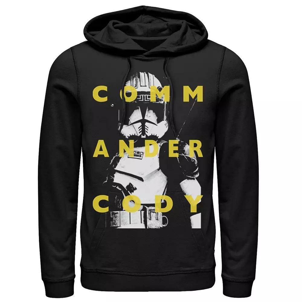 Men's Star Wars: Clone Wars Commander Cody Text Overlay Hoodie, Size: XXL, Black Product Image