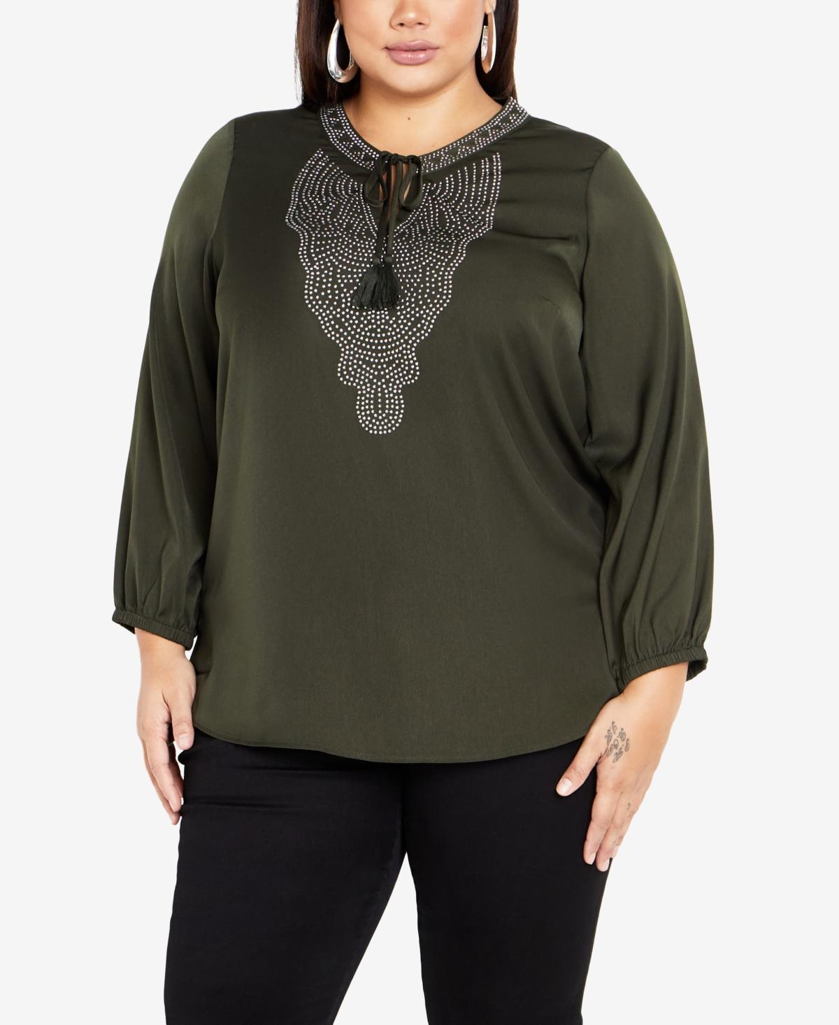 City Chic Womens Detail Neck Top Product Image