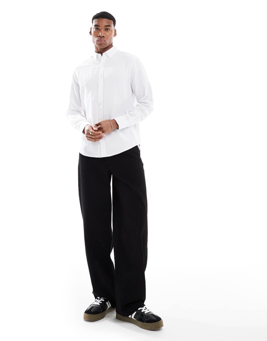ASOS DESIGN oxford regular shirt in white Product Image