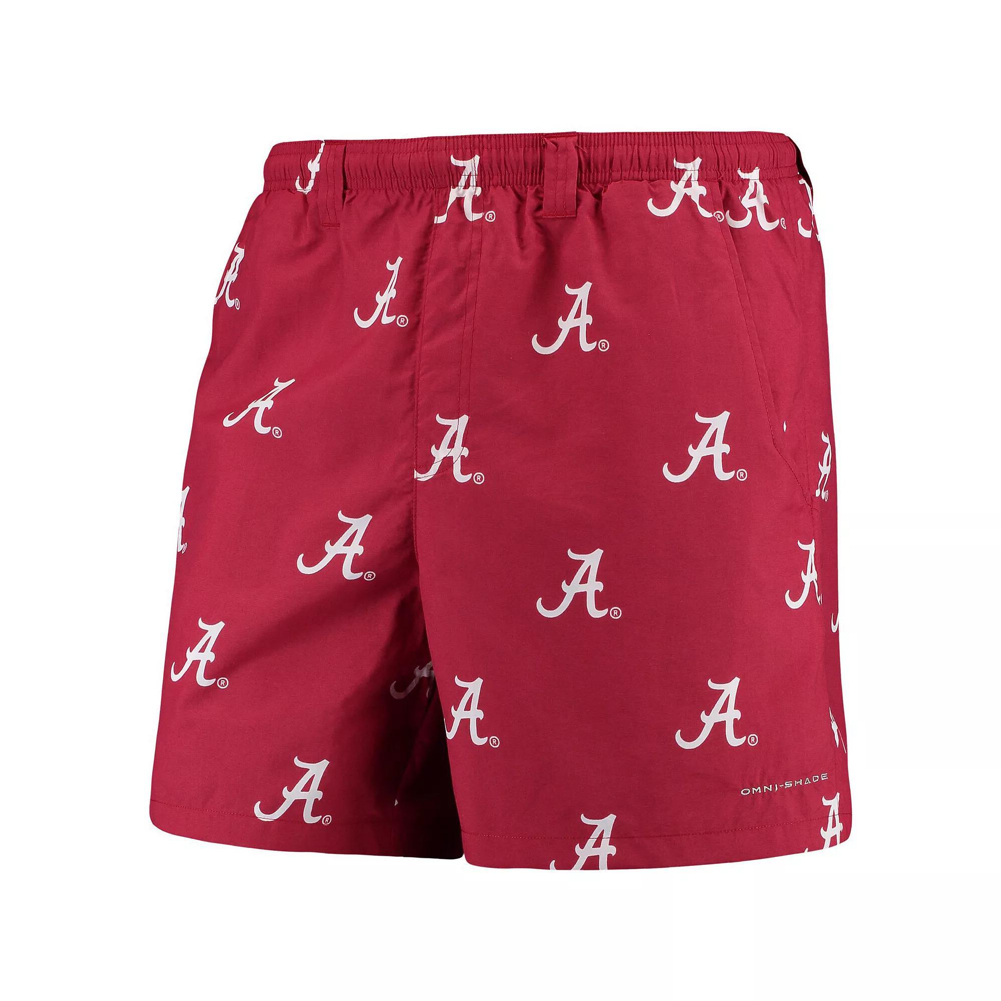 Men's Columbia Crimson Alabama Crimson Tide PFG Backcast II Omni-Shade Hybrid Shorts, Size: Large, Red Product Image