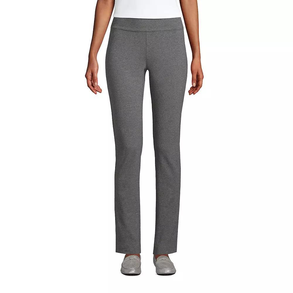 Petite Lands' End Starfish Slim Cut Pull-On Pants, Women's, Size: Medium Petite, Grey Heather Product Image