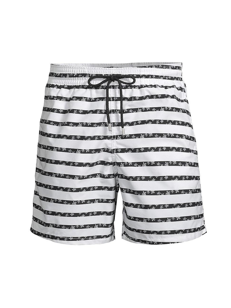 Mens Striped Turtle Swim Shorts Product Image