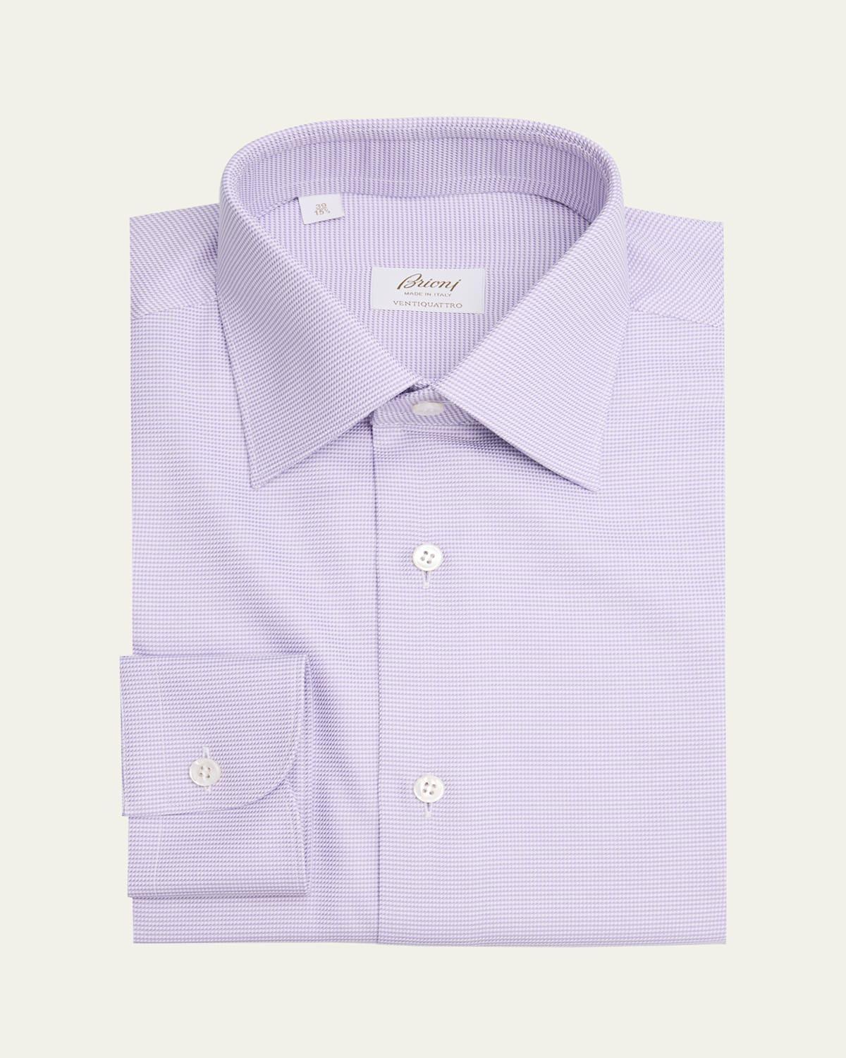 Mens Cotton Mini Houndstooth Dress Shirt Product Image