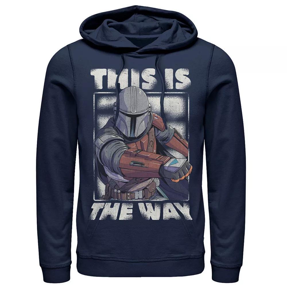 Men's Star Wars The Mandalorian This Is The Way Portrait Hoodie, Size: XXL, Grey Heather Product Image