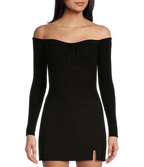 GB Off-The-Shoulder Long Sleeve Sweater Product Image