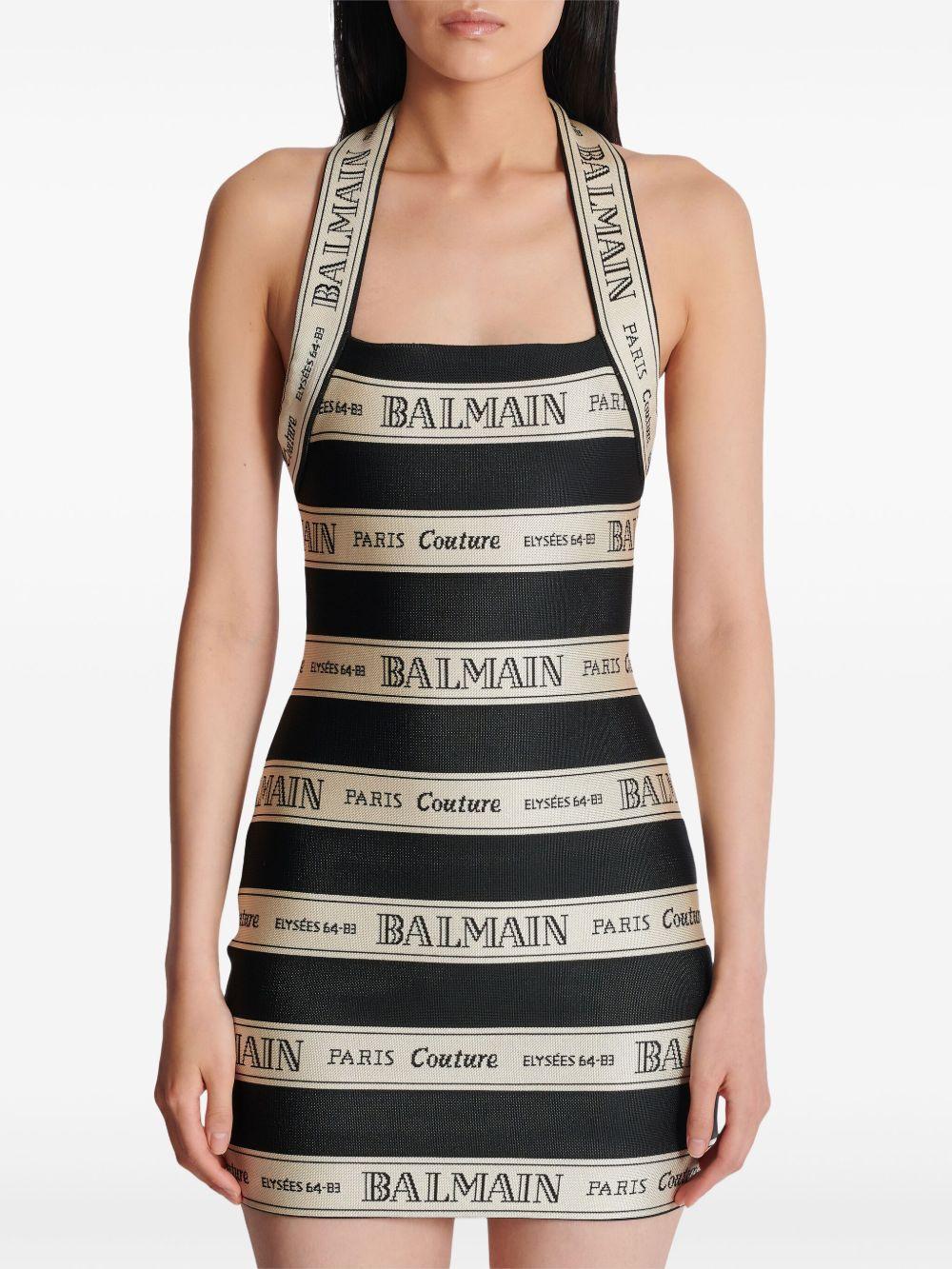 logo-jacquard mini dress Product Image