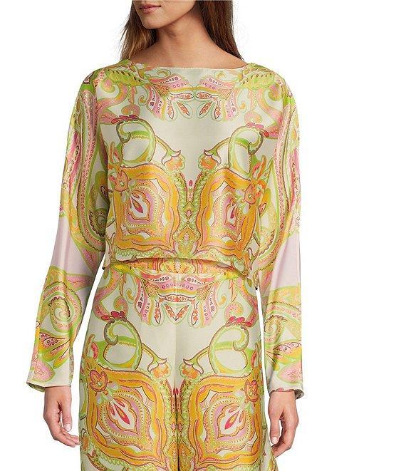 Antonio Melani Coordinating Blyss Boat Neck Long Sleeve Blouse Product Image