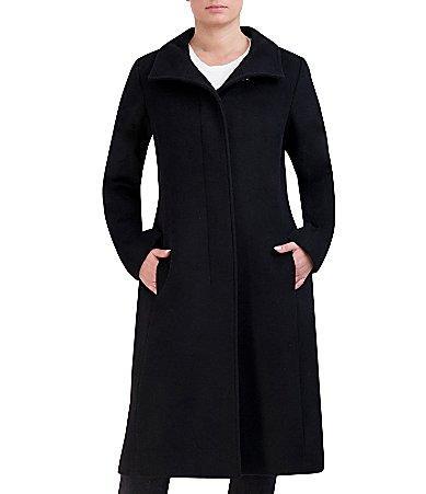 Cole Haan Womens Luxe Wool Oversized Coat - Black Size 4 Product Image