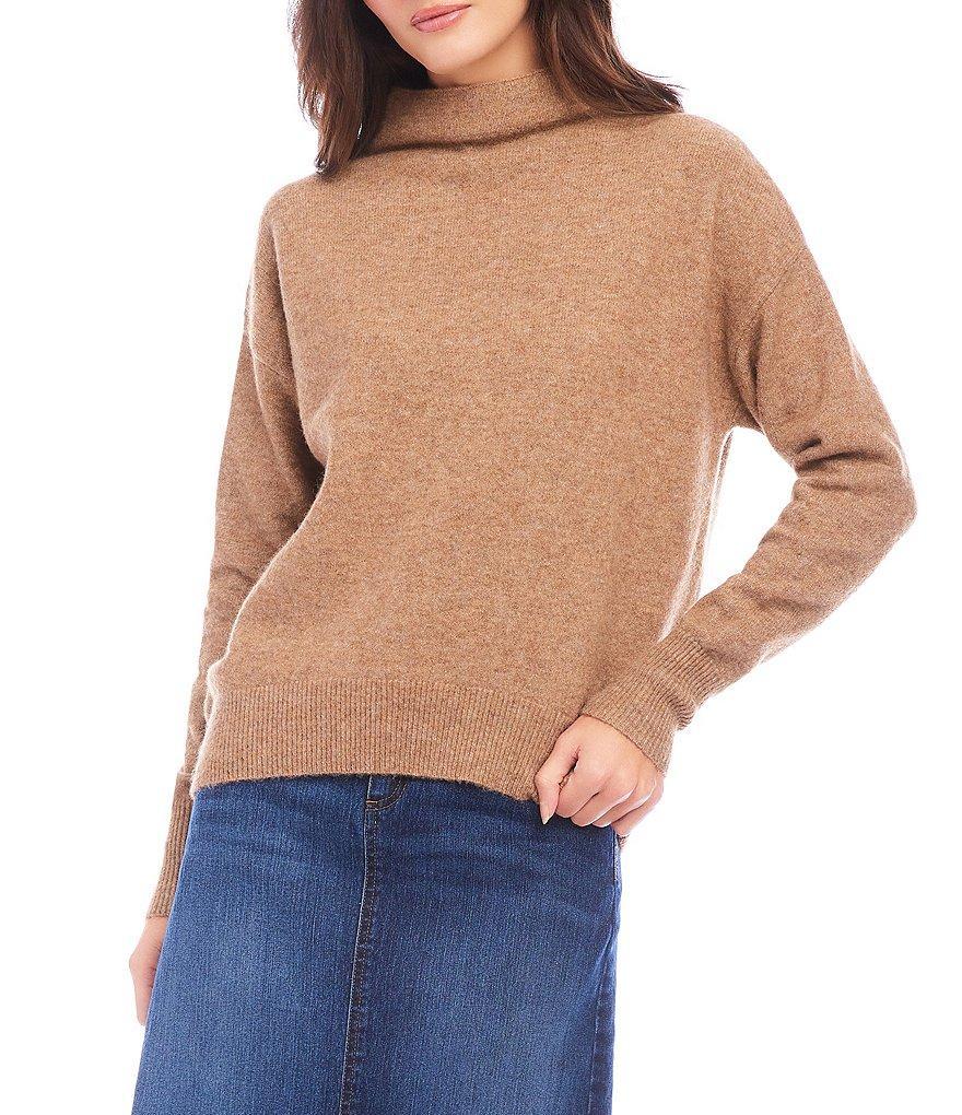 Karen Kane Mock Neckline Long Sleeve Sweater Product Image