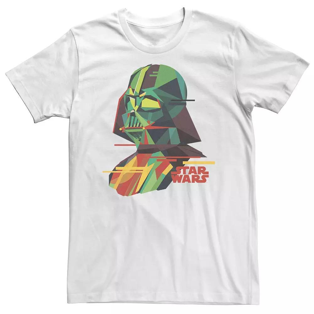 Big & Tall Star Wars Geometric Darth Vader Portrait Tee, Men's, Size: 4XL, White Product Image