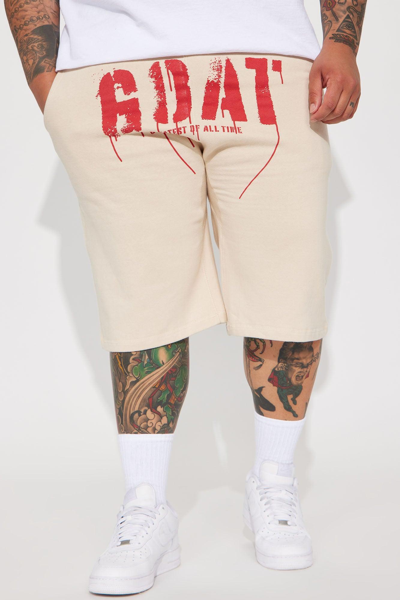 GOAT Stencil Shorts - Tan Product Image