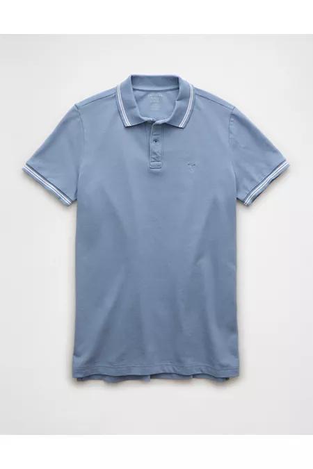 AE Lived-In Stretch Pique Slim Fit Tipped Polo Shirt Men's Product Image